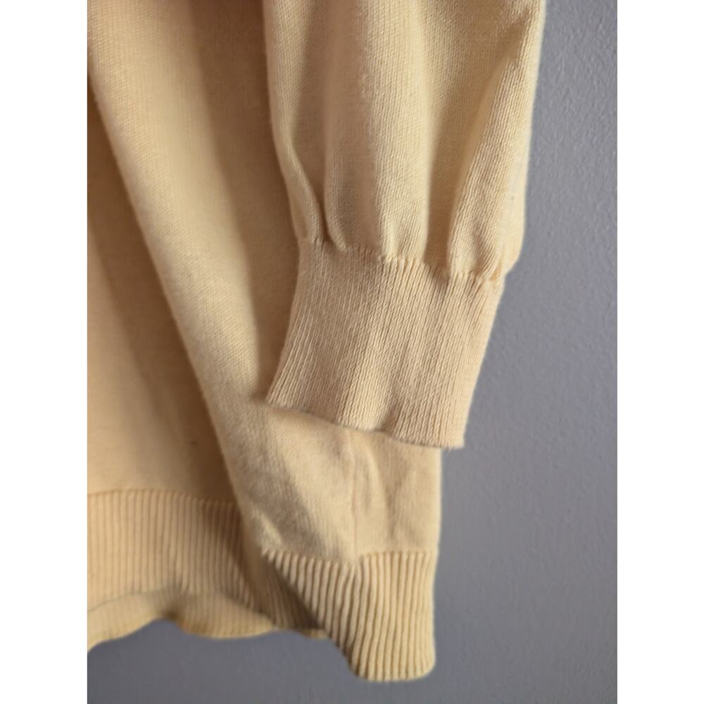 ModCloth Yellow Flamingo Knit Sweater XL Retro Whimsical Intarsia 3/4 Sleeve - Picture 8 of 15